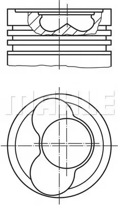 Поршень MAHLE / KNECHT 030 65 00 (фото 1)