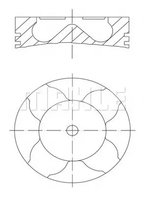Поршень Mahle AUDI MAHLE / KNECHT 0334012 (фото 1)