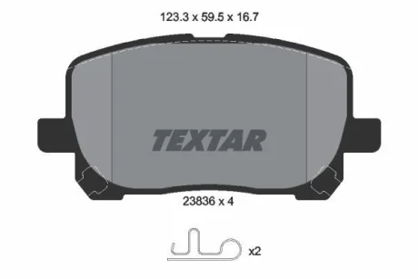 Колодки тормозные передние TEXTAR 2383601