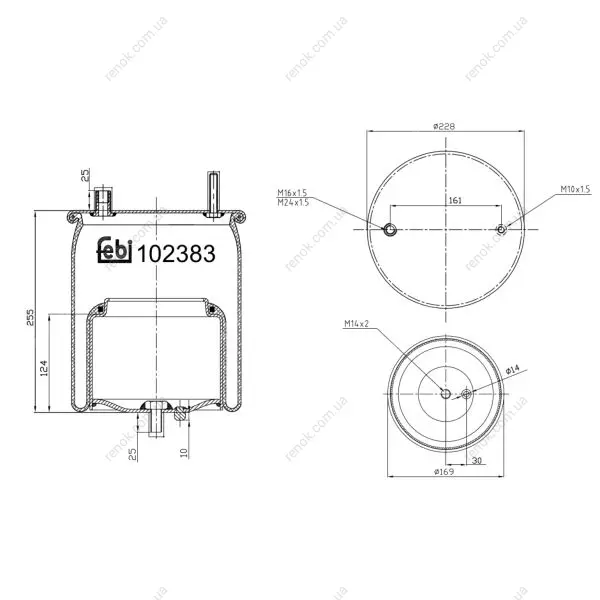 Пневмоподушка FEBI BILSTEIN 102383 (фото 1)