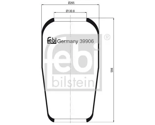 Кожух пневматической рессоры FEBI BILSTEIN 39906 (фото 1)