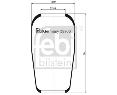 Кожух пневматической рессоры FEBI BILSTEIN 39906