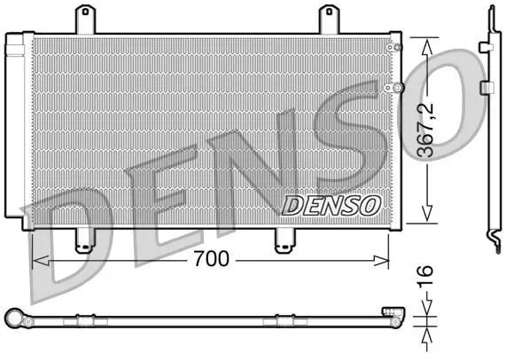 Конденсор DENSO DCN51004 (фото 1)