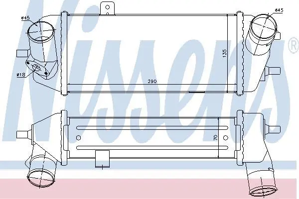 HYUNDAI Інтеркулер i20, Kia Soul, Venga 1.4/1.6CRDi 08- NISSENS 96558 (фото 1)