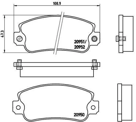 Гальмівні колодки дискові BREMBO P23013 (фото 1)