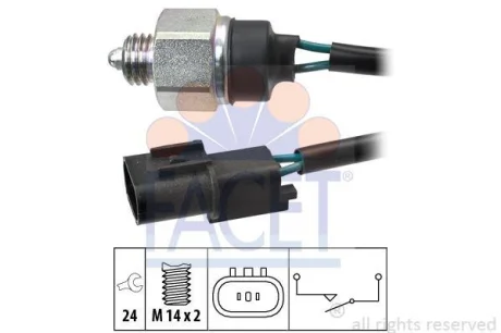 Датчик заднего хода Hyundai SantaFe (01-) (7.6315) Facet FACET 76315