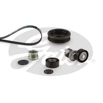 GATES VW К-кт ГРМ (ролик+ролик з натяжним пристроєм+2 шківа+ ремінь) AMAROK (2HA, 2HB, S1B, S6B, S7A, S7B, AGD) 2.0 BiTDI 10- Gates K046PK1078 (фото 1)