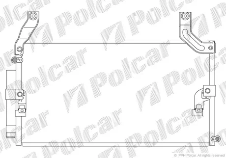 Радіатор кондиціонера (665*360) Polcar 8179K81K