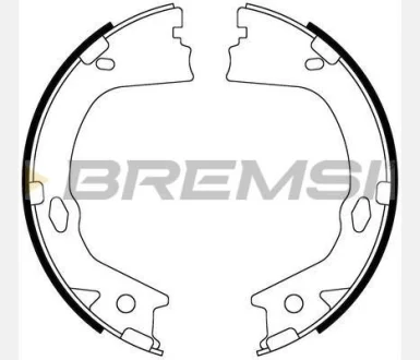 Колодки ручного гальма KIA Optima 10-19 (167x27) (MANDO) BREMSI Bremsi GF0899