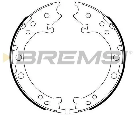 Колодки ручного гальма Honda CR-V 06-18 (200x35) (BOSCH) BREMSI Bremsi GF0715 (фото 1)