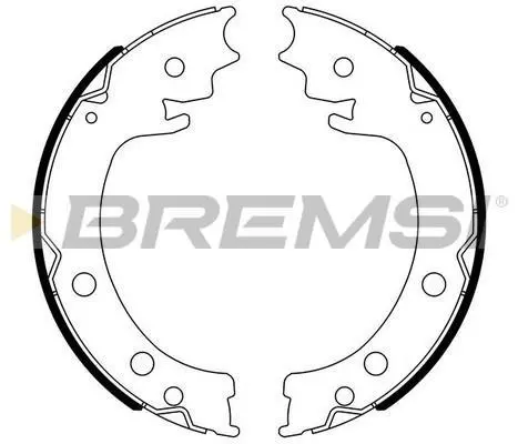 Колодки ручного гальма Grand Vitara 05-15 (200x37.2) (AKEBONO) BREMSI Bremsi GF0908 (фото 1)