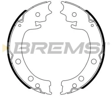 Колодки ручного гальма Grand Vitara 05-15 (200x37.2) (AKEBONO) BREMSI Bremsi GF0908