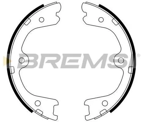 Колодки ручного гальма Nissan Navara/Pathfinder 04- (AKEBONO) BREMSI Bremsi GF0873 (фото 1)