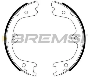 Колодки ручного гальма Nissan Navara/Pathfinder 04- (AKEBONO) BREMSI Bremsi GF0873