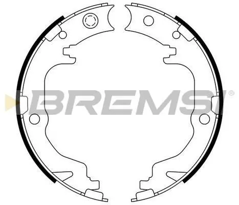 Колодки ручного гальма (170x32) Mitsubishi ASX/Lancer 08-/Outlander 06- BREMSI Bremsi GF4886 (фото 1)