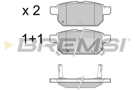 Гальмівні колодки зад. Baleno 16-/Swift 10-/Vitara 15- BREMSI Bremsi BP3467