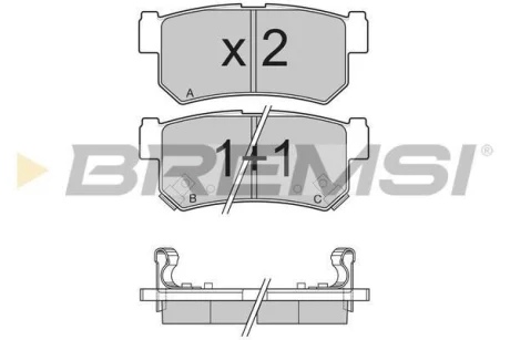Гальмівні колодки зад. Actyon/Kyron/Korando/Rexton 97- BREMSI Bremsi BP3203