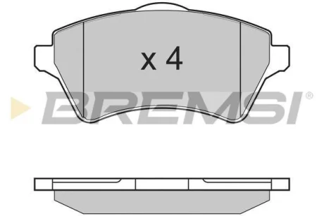 Гальмівні колодки пер. LAND ROVER Freelander 98-06 (LUCAS) BREMSI Bremsi BP2960
