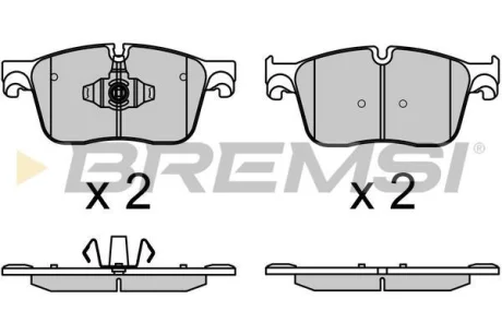 Гальмівні колодки пер. RR Velar/Evoque 17- (ATE-TEVES) BREMSI Bremsi BP3697