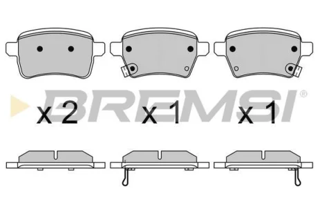 Гальмівні колодки зад. 500L 16-/Corsa E 12- (TRW) BREMSI Bremsi BP3627