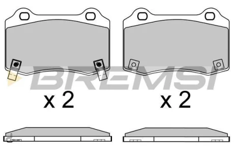 Гальмівні колодки задн. Tesla Model S/X 12- (Brembo) BREMSI Bremsi BP3649