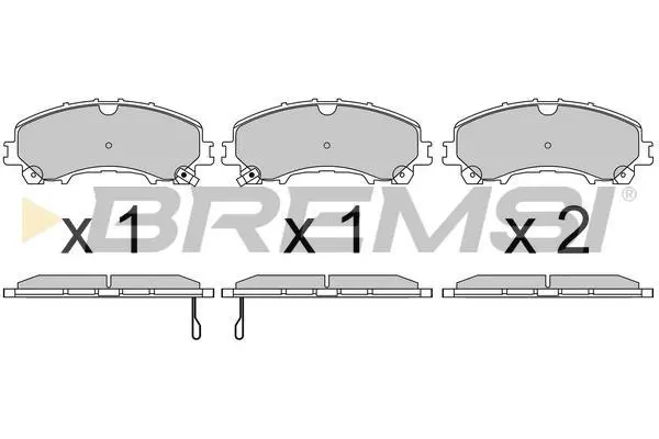 Гальмівні колодки пер. QX50/Q70/Q60/Navara/Qashqai/Murano/Pathfinder BREMSI Bremsi BP3638 (фото 1)