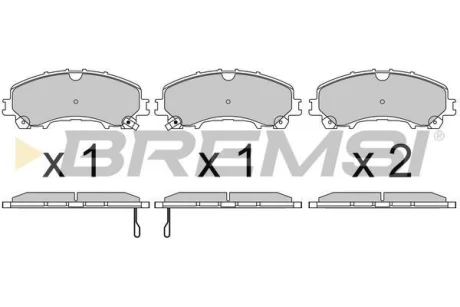 Гальмівні колодки пер. QX50/Q70/Q60/Navara/Qashqai/Murano/Pathfinder BREMSI Bremsi BP3638