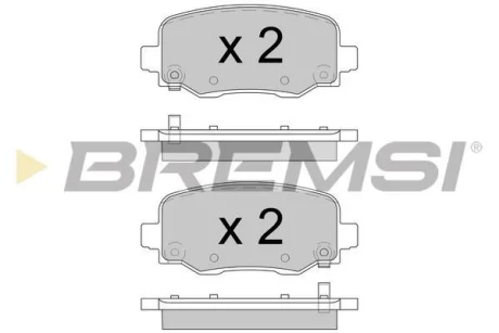 Гальмівні колодки зад. Fiat 500X/Jeep Renegade 14- (TRW) BREMSI Bremsi BP3604