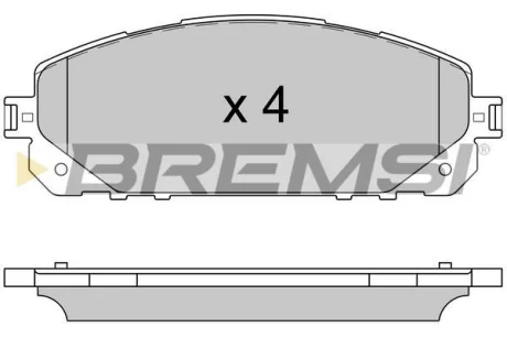Колодки гальмівні перед. Jeep Cherokee 2.0-3.2 13- BREMSI Bremsi BP3605