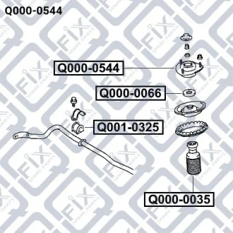 Опора амортизатора Q-fix Q0000544