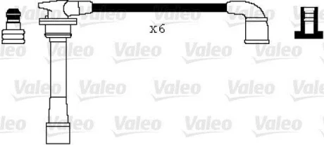 VALEO KIA Комплект проводів високої напруги (6шт) SPORTAGE II (JE_, KM_) 2.7 V6 4WD 04-10 Valeo 346003