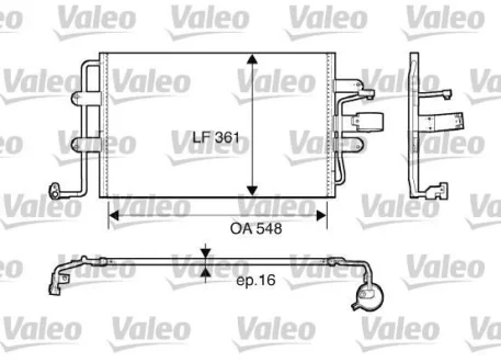 VALEO VW Радіатор кондиціонера (конденсатор) New Beetle 00- Valeo 817427