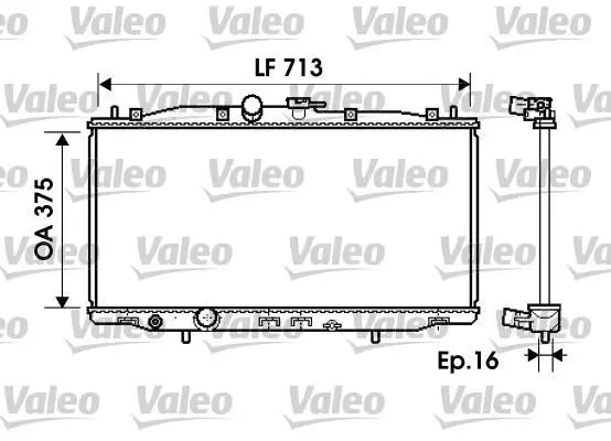 VALEO HONDA Радіатор системи охолодження двигуна ACCORD VII 2.0 03- Valeo 734703 (фото 1)