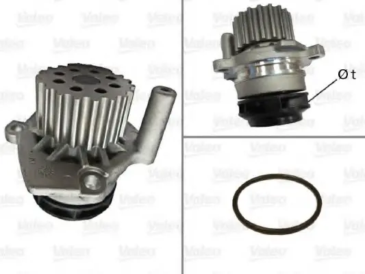 VALEO VW помпа води Amarok,Golf VI,Caddy III,IV,Passat,Crafter,Skoda Octavia,T5 2.0TDI 07- Valeo 506974 (фото 1)