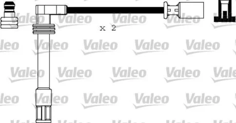 VALEO VW Провода запалювання 2шт. A4/A6 1,8 95-01Passat 1,8 -00. Valeo 346126