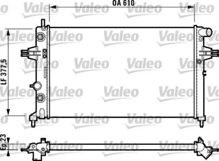 VALEO OPEL Радіатор охолодження ASTRA G 1.6,1.8 99- Valeo 732549