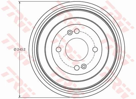 Гальмівний барабан задн HYUNDAI ACCENT III, I10 I, I10 II, I10 III, I20 I KIA RIO II 1.0-1.6 03.05- TRW DB4422