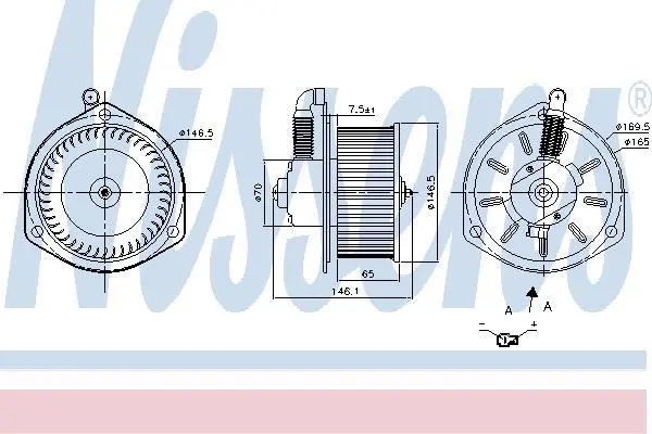 TOYOTA Вентилятор салону DYNA 01- NISSENS 87163 (фото 1)