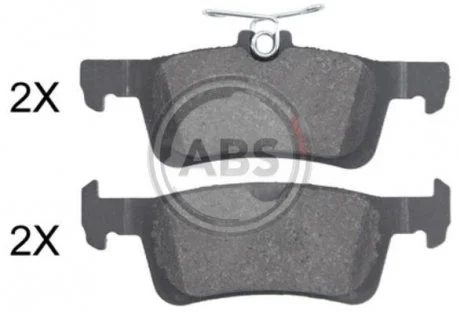 Гальмівні колодки дискові зад. Peugeot 308 II, 308 Sw II 1.2-2.0D 09.13- A.B.S. 35028