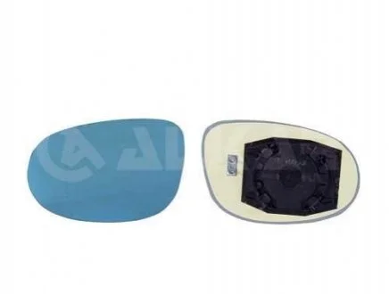 Стекло зеркала лев.+держатель, с подогревом, голубое стекло, выпуклое ALKAR 6431554