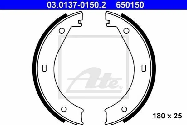 Гальмівні колодки, барабанні ATE 03.0137-0150.2 (фото 1)