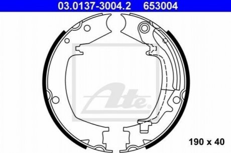 Гальмівні колодки, барабанні ATE 03.0137-3004.2 (фото 1)