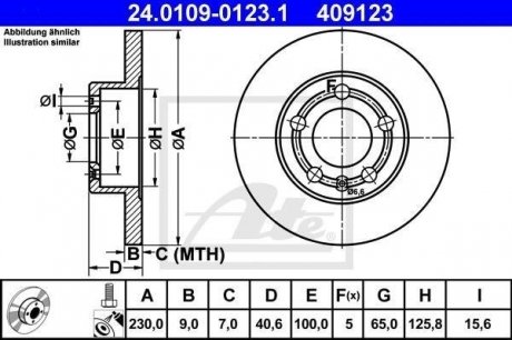 Тормозной диск ATE 24.0109-0123.1