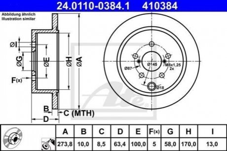 Гальмівний диск ATE 24.0110-0384.1