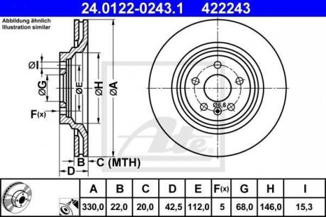 Тормозной диск ATE 24.0122-0243.1