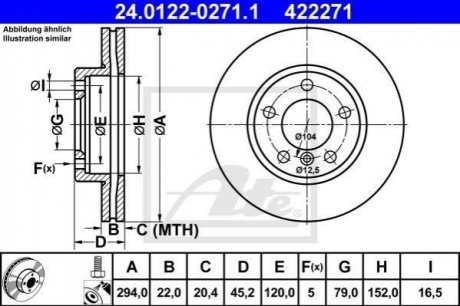 Гальмівний диск ATE 24.0122-0271.1