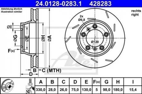 Гальмівний диск ATE 24.0128-0283.1