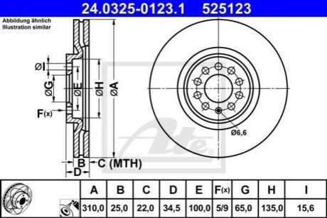 Гальмівні диски ATE 24.0325-0123.1