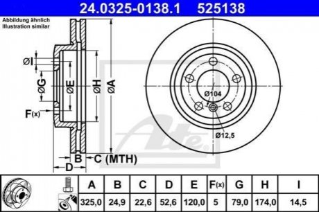 Гальмівні диски ATE 24.0325-0138.1