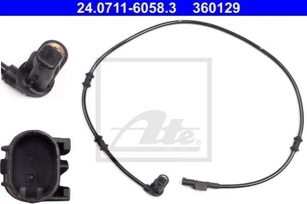 Датчик ABS передн лів MERCEDES M (W163) 2.7D-5.0 02.98-06.05 ATE 24.0711-6058.3 (фото 1)